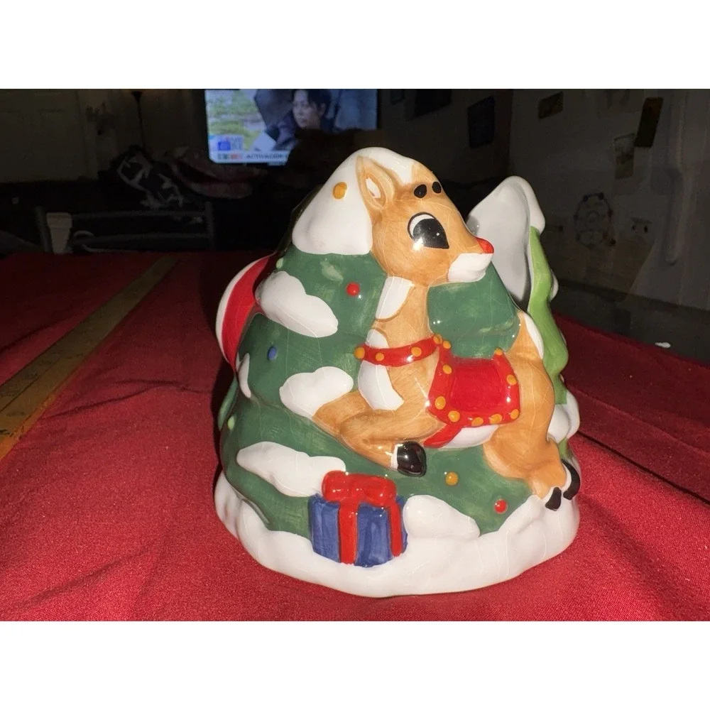 Lenox 2002 Rudolph Red Nosed Reindeer Santa Christmas Votive Candle Holder 5
